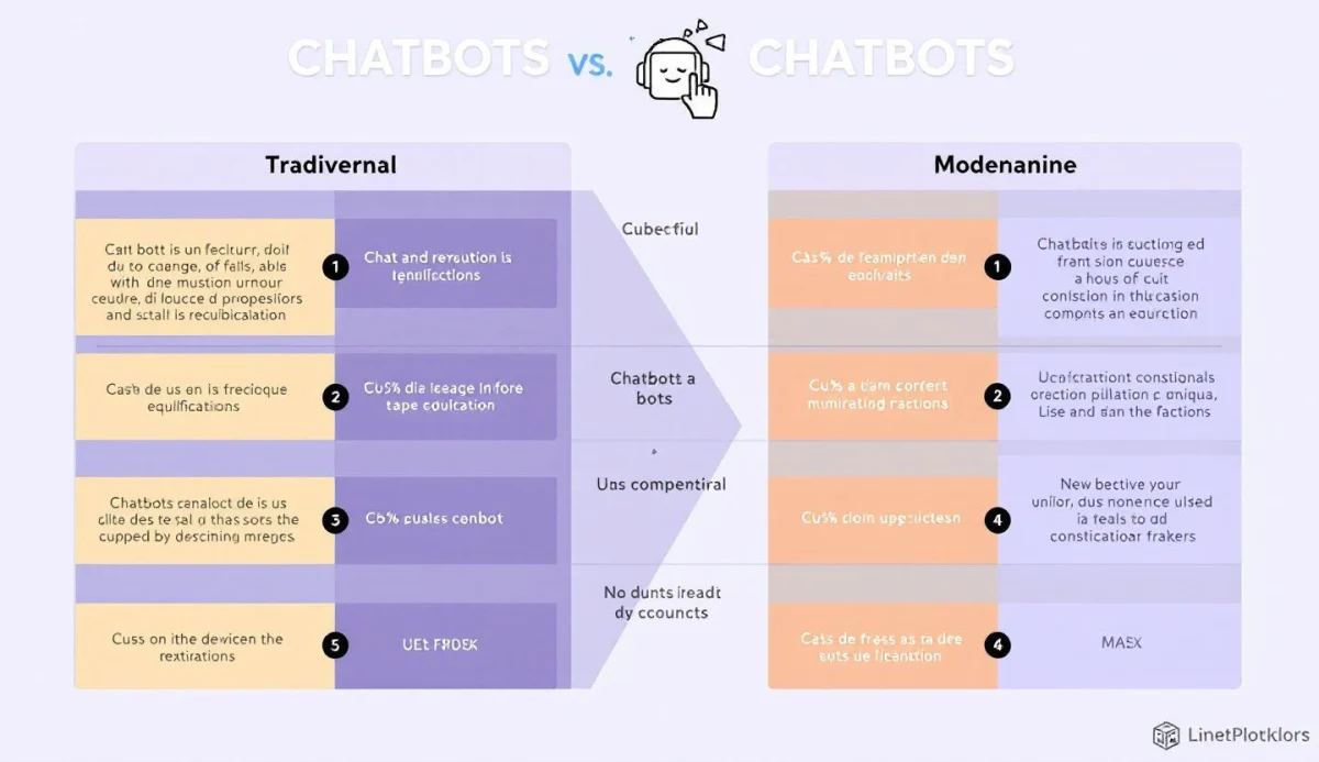Comparaison des chatbots AI traditionnels et modernes en entreprise
