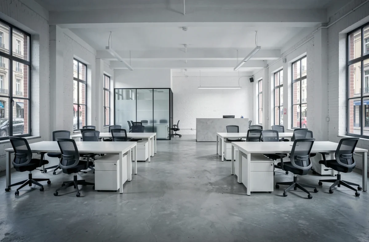 Bureau vide moderne disponible à la location dans un immeuble rénové du centre de Lille